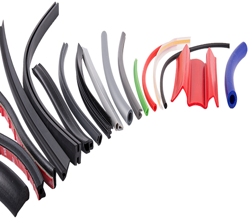 Ekstruderte gummiprodukter